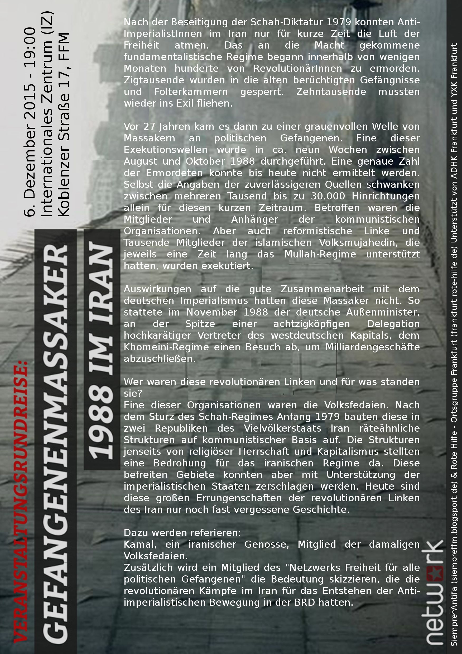 Flyer der Veranstaltung